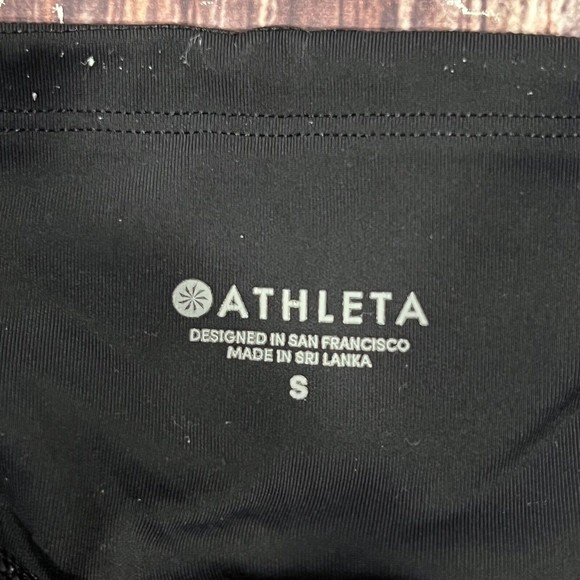 Athleta Women Black Leggings Activewear Pants‎ Yoga Zip Pocket Size SMALL 28X26 - Picture 6 of 13